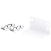 Richelieu Large 90-Degree Corner Braces of 1 7/8-in in White Metal with Screws - Pack of 4