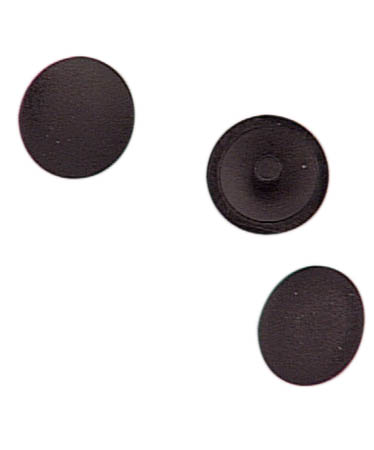 Cache-vis Richelieu, plastique, noir, 1/2 po de diamètre, paquet de 25  BP750090