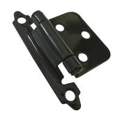 Richelieu Semi-Concealed Hinges - 1 3/4-in x 2 3/4-in - Black - 2-Pack