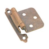Richelieu Semi-Concealed Hinges - 1 3/4-in x 2 3/4-in - Antique Copper - 2-Pack