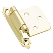 Richelieu Semi-Concealed Hinges - 1 3/4-in x 2 3/4-in - Brass - 2-Pack