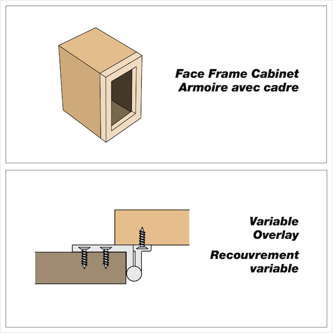 Richelieu Semi-Concealed Hinges - 1 3/4-in x 2 3/4-in - Brass - 2-Pack