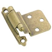 Penture semi-dissimulée avec ressort, 3/8'', antique anglais, 2/paquet
