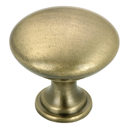 Richelieu Contemporary Cabinet Knob - 1 3/16-in Dia - Antique Metal - Mushroom