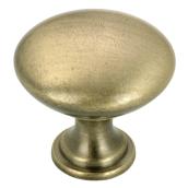 Richelieu Contemporary Cabinet Knob - 1 3/16-in Dia - Antique Metal - Mushroom