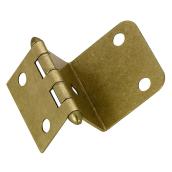 Richelieu Classic Flush Wrapping Hinges - Antique English - 3 5/64-in W x 1 13/15-in H x 3/4-in T - 2 Per Pack