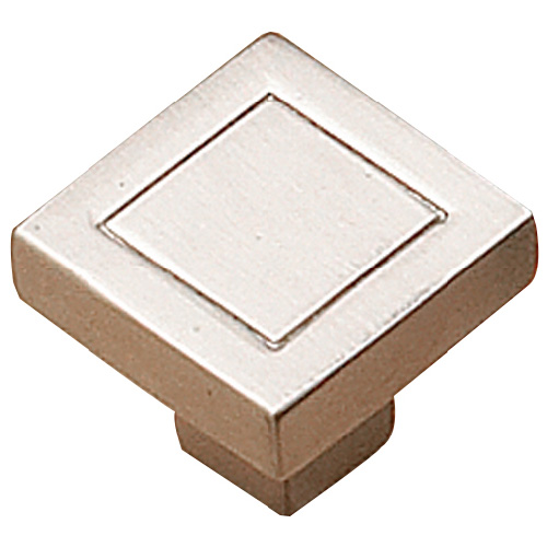 Richelieu Contemporary Cabinet Knob - 15/16-in Dia - Square - Brushed Nickel