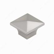 Richelieu Contemporary Cabinet Knob - 1-1/4-in Dia - Brushed Nickel - Raised Pyramid