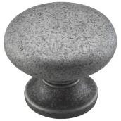 Richelieu Expression Contemporary Cabinet Knob - 1 3/8-in Dia - Nickel-Plated - Natural Iron