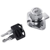 Richelieu Series 1402 Push Button Lock Set - Zinc Alloy - Chrome Finish - 15/16-in Cylinder L x 55/64-in Cylinder dia