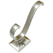 Richelieu Transitional Double Hook - 3 5/8-in H x 1 13/64-in W - Brushed Nickel - Metal