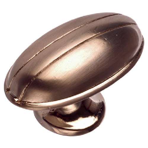 Richelieu Traditional Cabinet Knob - 1 15/16-in Dia - Brushed Nickel - Oval