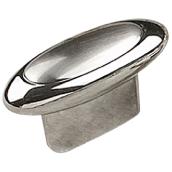 Richelieu Contemporary Cabinet Knob - 1.77-in - Metal - Chrome and Brushed Nickel