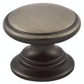 Boutons d'armoire Classique, nickel antique, 2/paquet