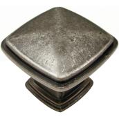 Richelieu Transitional Square Knob - 31-mm - Pewter Finish