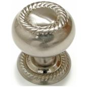 Bouton d'armoire Huntingdon Traditionnel Richelieu, 1 1/4 po de diamètre, nickel brossé, rond