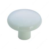 Bouton en plastique blanc par Richelieu, forme champignon, 27 mm