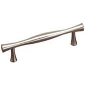 Richelieu Flared Bar Metal Pull - Classic - Brushed Nickel - 7/16-in W x 5 1/8-in L x 1 3/32-in Projection