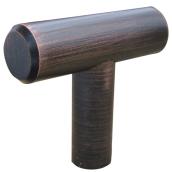 Richelieu Metal Knob - 40-mm - Brushed Oil-Rubbed Bronze