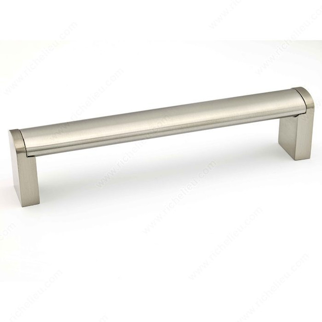 Richelieu Rectangular Pull Handle - 5.35-in - Modern - Brushed Nickel