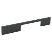 Richelieu Aluminum Rectangular Pull - Contemporary - Black Matte - 1/4-in W x 7 9/16-in L x 1 1/16-in Projection