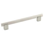 Richelieu Aluminum Rectangular Pull - Contemporary - Brushed Nickel - 7/16-in W x 13 7/8-in L x 1 11/32-in Projection