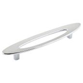 Richelieu Metal Oval Pull - Contemporary - Chrome - 1 3/8-in W x 5 3/4-in L x 13/16-in Projection