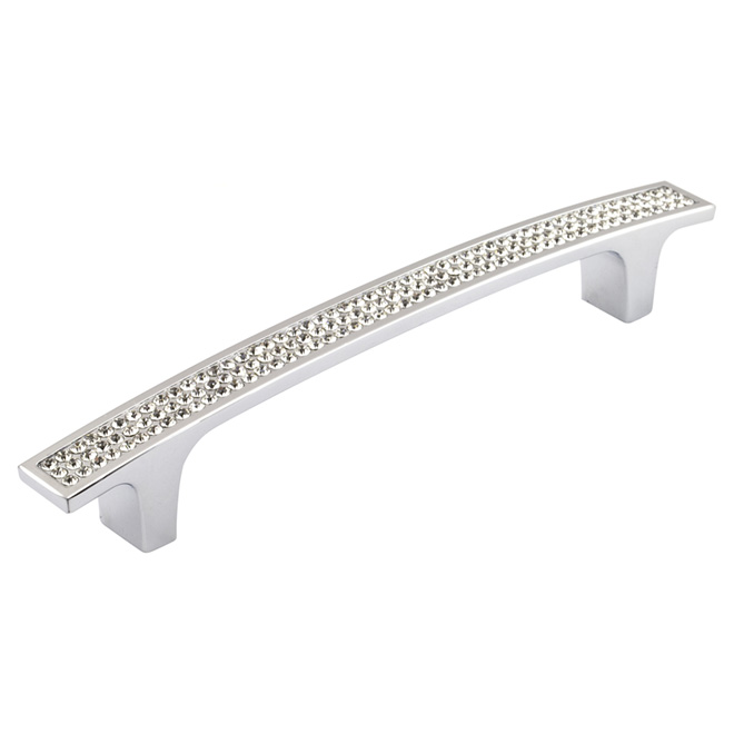 Richelieu Metal Cabinet Pull Crystal And Chrome Bp123409614001