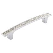 Richelieu Metal Arch Pull - Crystal Inlay - Chrome - 9/16-in W x 5 7/16-in L x 1 1/16-in Projection