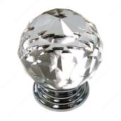 Richelieu Eclectic Cabinet Knob - 39.5-mm - Chrome and Acrylic