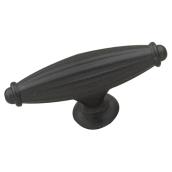 Richelieu Traditional Cabinet Pull Knob - 2 9/16-in W - Traditional - Black Matte