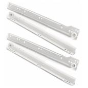 Richelieu Series 102 Euro Side Mounted Drawer Slides - White - 75-lb Capacity - 19 11/16-in L - 2 Per Pack