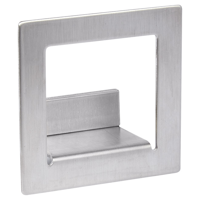 Richelieu Contemporary Square Coat Hook - 3 1/2-in H x 3 1/2-in W - Brushed Nickel - Metal