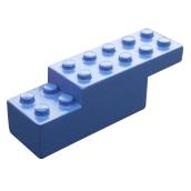 Crochet en bloc Richelieu, 3 3/8 po de haut x 1 1/32 po de large, bois, bleu