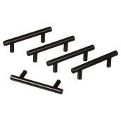 Contemporary Cabinet Handle - Matte Black Metal