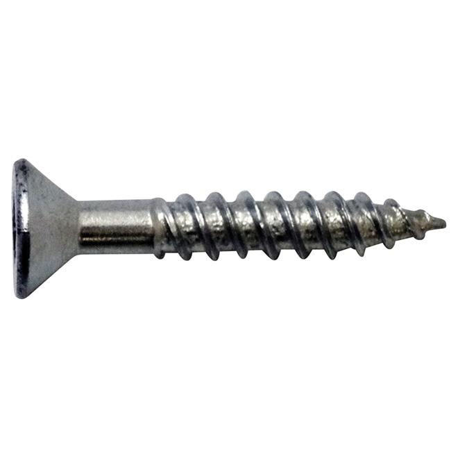 Richelieu | Flat Head Wood Hook Screws - Zinc-Plated - 10 Per Pack - #6 X 5/8-In | Rona