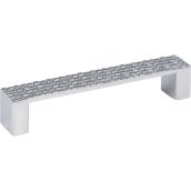 Richelieu Metal Rectangular Pull - Contemporary - Chrome - 7/8-in W x 5 11/32-in L x 1 11/32-in Projection