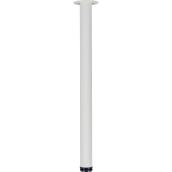 Round Table Leg - Adjustable - 28" - Steel - Gloss White