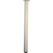 Square Table Leg - Adjustable - 28" - Steel - Brushed Nickel