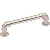 Richelieu Rustic Aluminum Bar Pull - Steampunk - Brushed Nickel - 15/16-in W x 5 31/32-in L x 1 1/2-in Projection