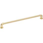 Richelieu Rustic Aluminum Bar Pull - Steampunk - Satin Brass - 15/16-in W x 13 1/2-in L x 1 1/2-in Projection