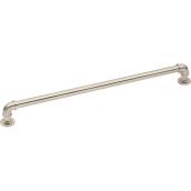 Richelieu Rustic Aluminum Bar Pull - Steampunk - Brushed Nickel - 15/16-in W x 13 1/2-in L x 1 1/2-in Projection