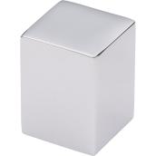 Richelieu New Collection Square Metal Knob - Contemporary - Chrome - 45/64-in L x 45/64-in W