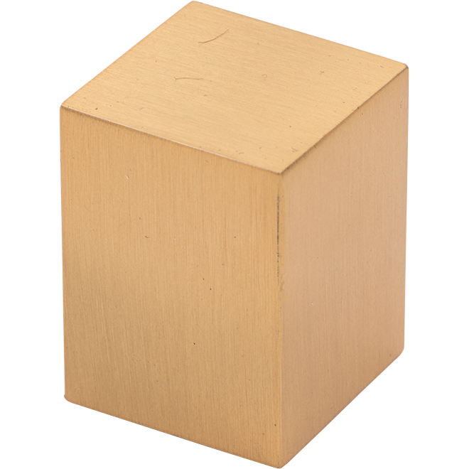 Richelieu New Collection Square Metal Knob - Contemporary - Brushed Gold - 45/64-in L x 45/64-in W