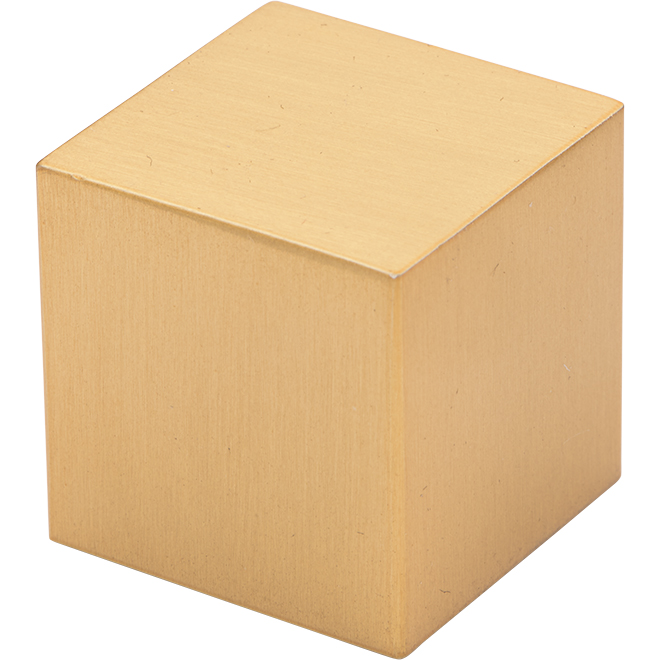 Richelieu New Collection Square Metal Knob - Contemporary - Brushed Gold - 63/64-in L x 63/64-in W