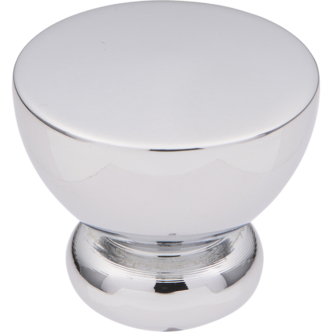 Bouton rond en métal nouvelle collection Richelieu, contemporain, chrome poli, 3/64 po x 3/64 po x 1 1/32 po dia.