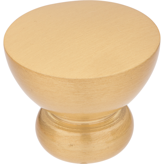 Richelieu Contemporary Cabinet Knob - 1 1/4-in Dia - Brushed Gold - Flat Surface