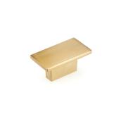 Richelieu Brushed Gold - 40 mm - Rectangular Contemporary Cabinet Knob (1-Pack)