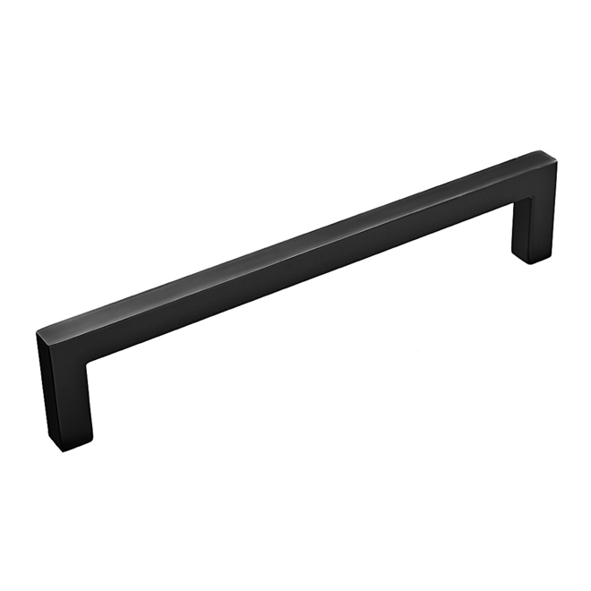 Richelieu Rectangular Pull Handle - 6.69-in - Contemporary - Matte Black