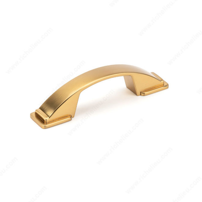 Richelieu Arched Pull Handle - 4.33-in - Contemporary - Aurum Brushed Gold